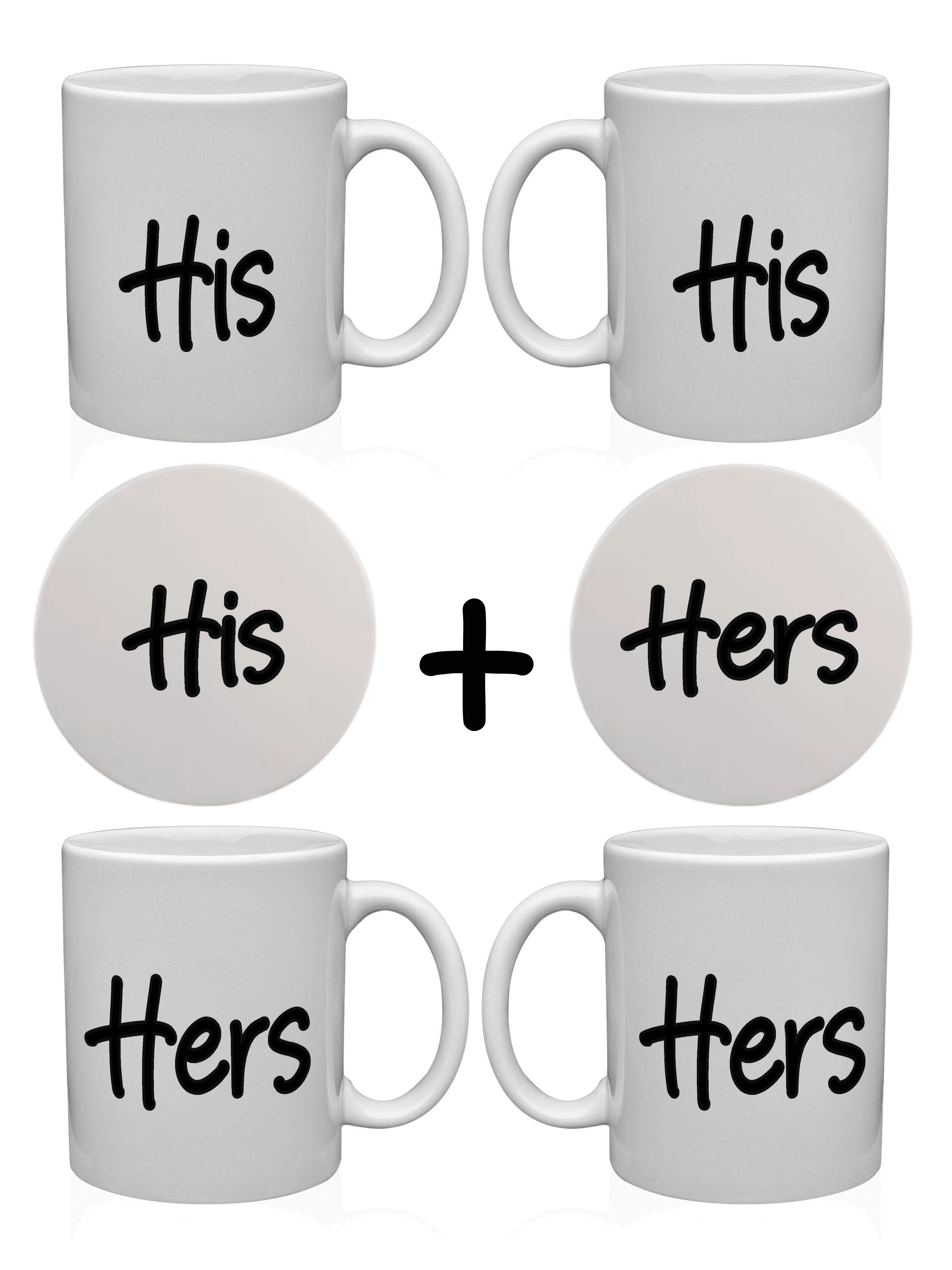 A pair of personalised his and hers gifts made by Meggie's Merch